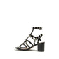 Black Calf Leather Bos Taurus Platform Sandals