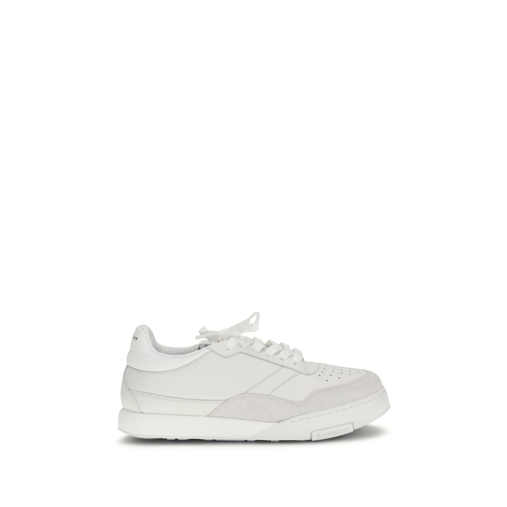 White Calf Leather Bos Taurus Low Top Sneakers
