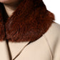 Brown Mink Fur Collar Women Neck Wrap 60cm x 14cm  Scarf
