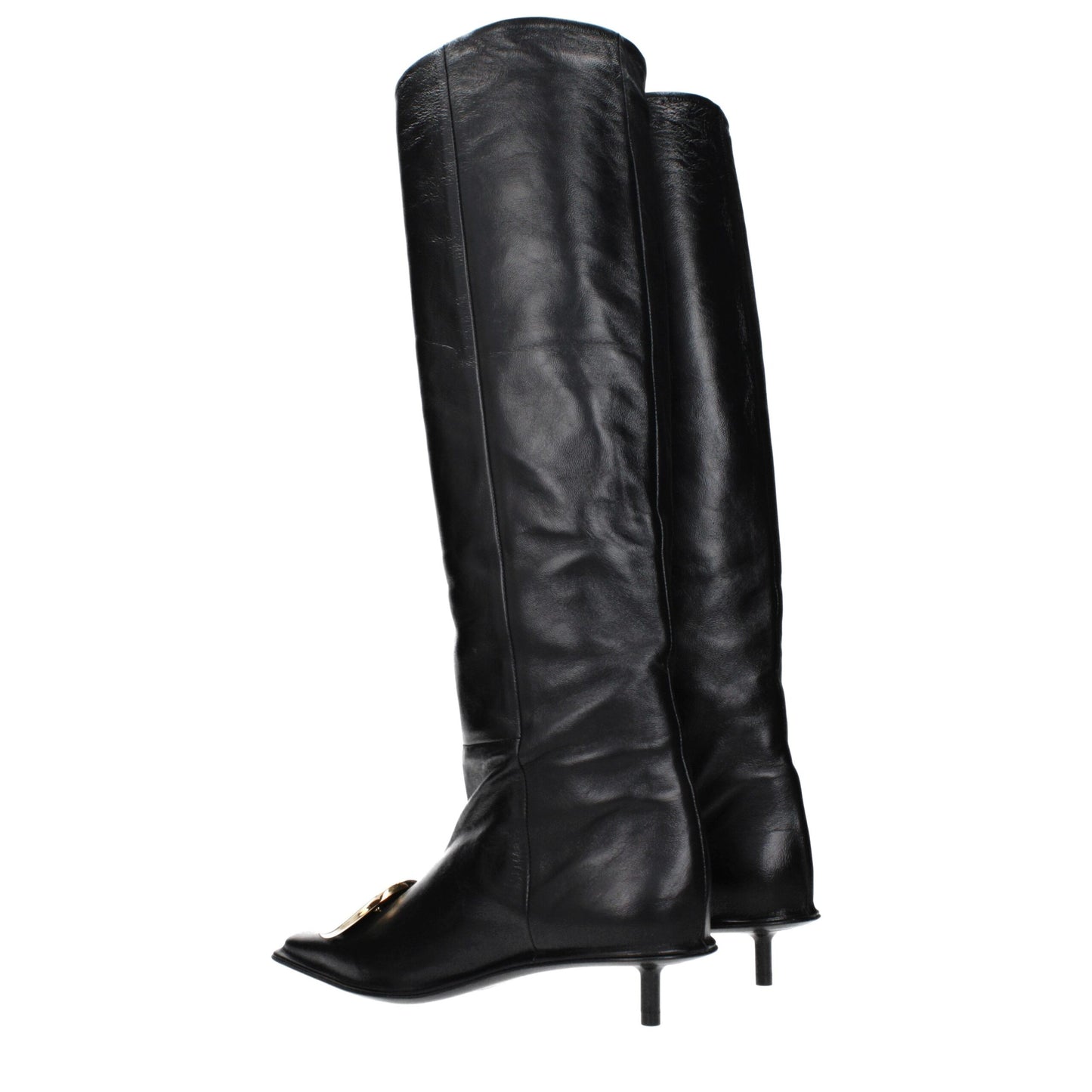 Black Leather Ankle Boots