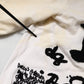 White Virgin Wool Graphic Logo Crewneck Sweater