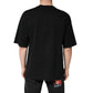 Black Cotton Crewneck Short Sleeve  T-Shirt