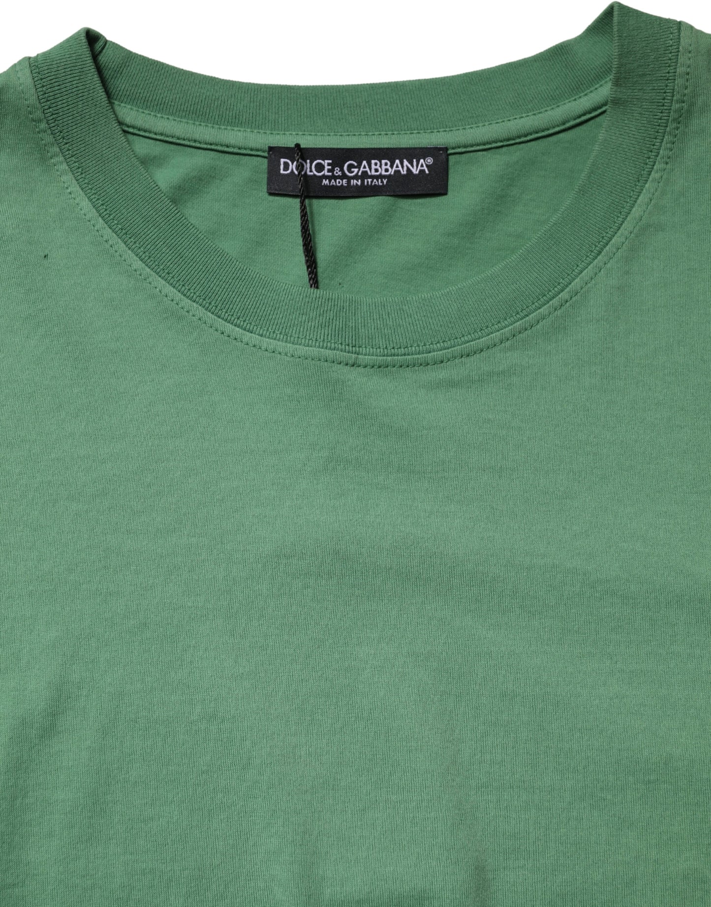 LightGreen Cotton Crewneck Short Sleeve T-Shirt