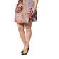 Beige Graffiti Print Cotton Blend Mini Skirt