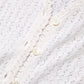 White Lace Silk Knit Long Sleeves Cardigan Top