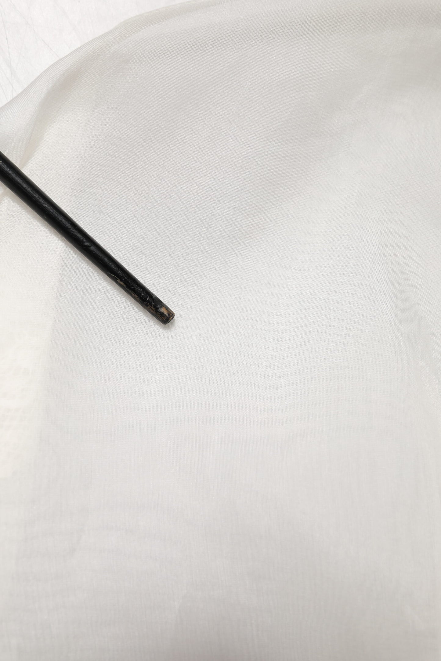 White Sheer Silk Blouse Lace Bow Tie Blouse Top