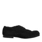 Men Black Riccio Shearling Dress Derby Shoes