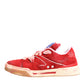 Red White Suede DG Logo Low Top Sneakers Shoes