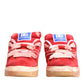 Red White Suede DG Logo Low Top Sneakers Shoes