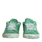 Green Suade DG Logo Sole Low Top Sneakers Shoes
