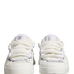 White Calfskin Leather Low Top Sneakers Shoes