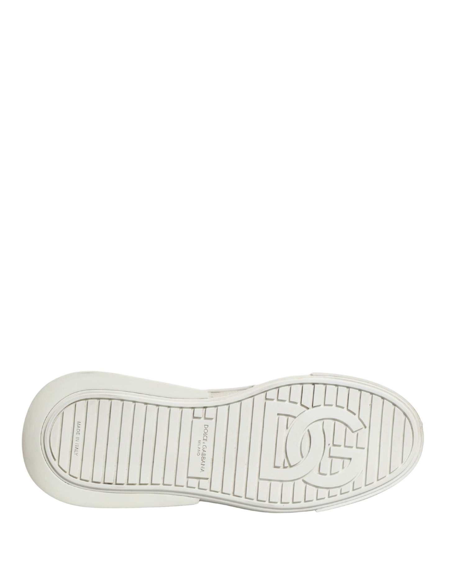 White Leather DG Logo Lace Up Sneakers Shoes