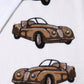 Towel White Cotton Car Graphic Print 115cm x 180cm Beach