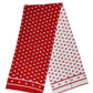 Red White Logo Print Foulard 201cm x 40.5cm  Men Scarf