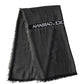 Black Modal Warmer Shawl Fringes 140cm x 134cm Men Scarf