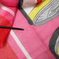 Pink DG Amore Print Neck Square Shawl 140cm x 135cm  Scarf
