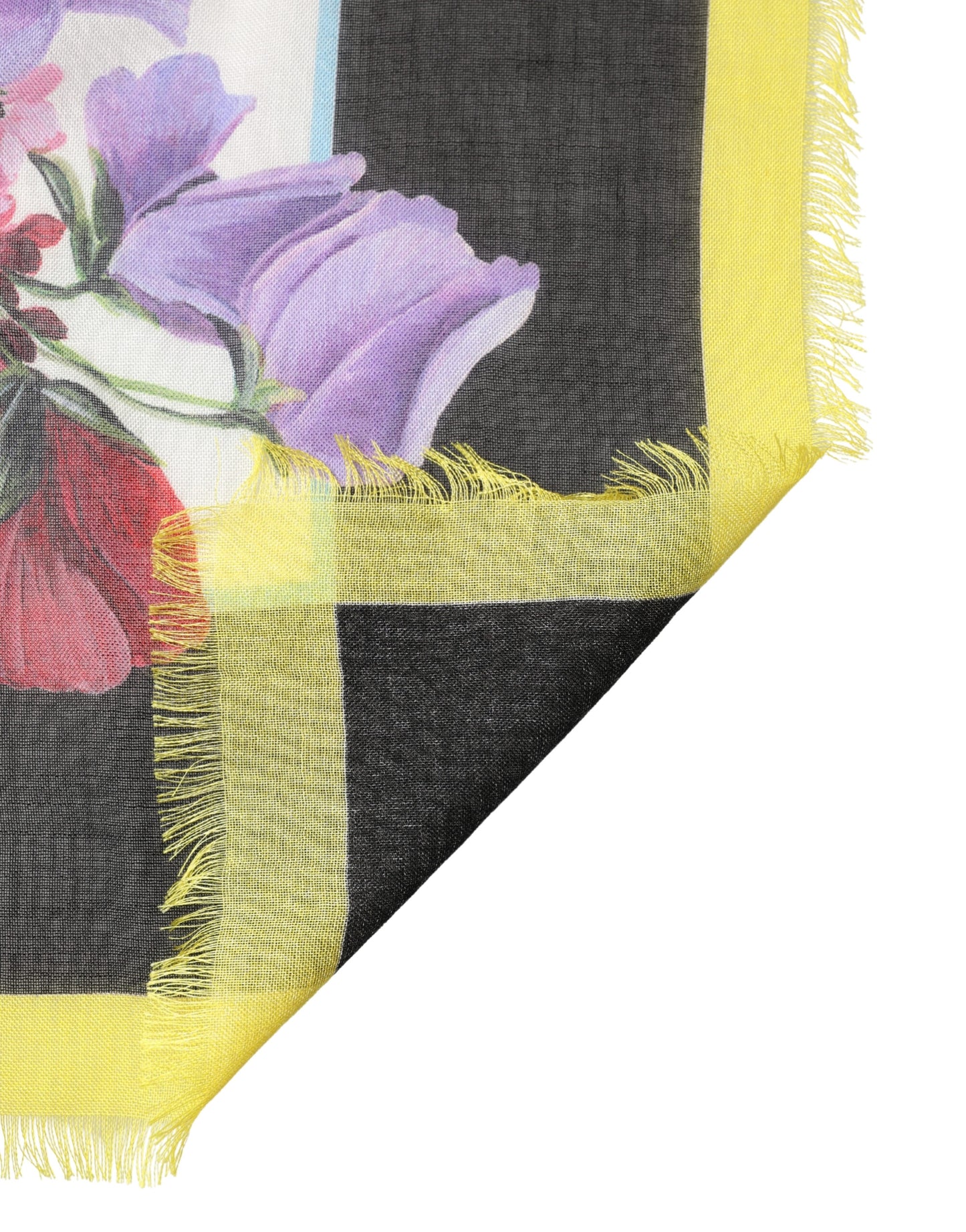 Multicolor Floral Print Square Stole 135cm x 130cm Scarf