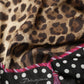 Multicolor Leopard Polka Dot Stole 180cm x 135cm Scarf