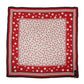 Red Polka Dot Print Square Stole 130cm x 130cm Scarf