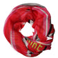 Pink DG Amore Print Neck Square Shawl 140cm x 140cm Scarf