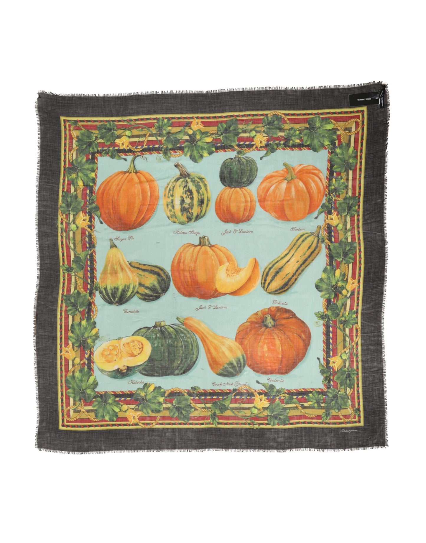 Multicolor Pumpkin Cashmere Stole 137cm x 133cm  Scarf