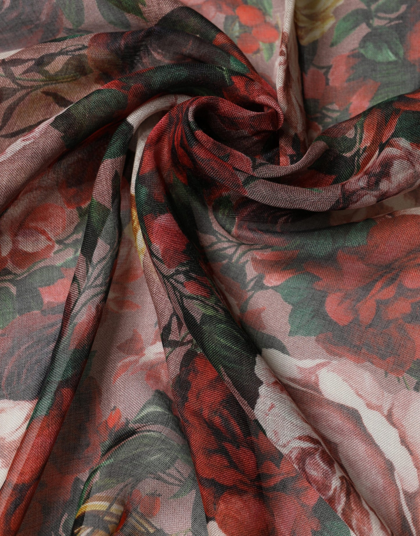 Multicolor Floral Cashmere Square Stole 134cmx134cm Scarf