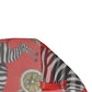 Red Zebra Print Silk Wrap Shawl Stole 200cm x 132cm Scarf