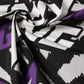 Black Purple DG King Cotton Foulard 51cm x 49.5cm Scarf