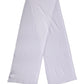 White Silk Neck Wrap Shawl Stole 200cm x 64cm  Scarf
