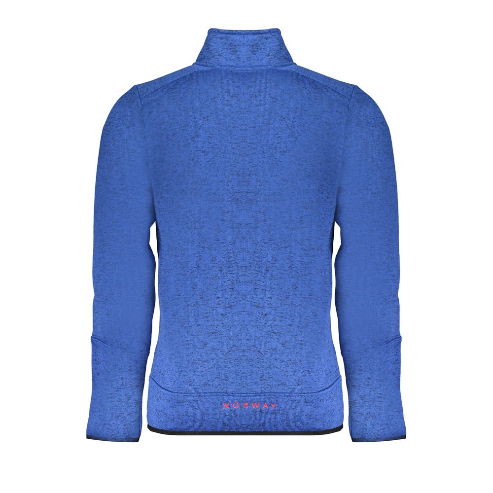 Blu Polyester Men Sweatshirt