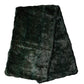 Black Green Stripe Fur Shawl Neck Wrap 180cm x49cm  Scarf