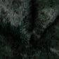 Black Green Stripe Fur Shawl Neck Wrap 180cm x49cm  Scarf