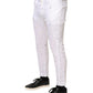 White Paint Print SkinnyFit Trouser Pants