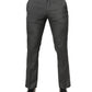 Gray Polyester Formal Dress Trouser Pants
