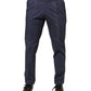 DarkBlue Wool Straight Formal Dress Trouser Pants