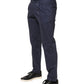 DarkBlue Wool Straight Formal Dress Trouser Pants
