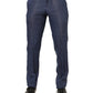 Navy Blue Skinny Chino Mid Waist Men Pants
