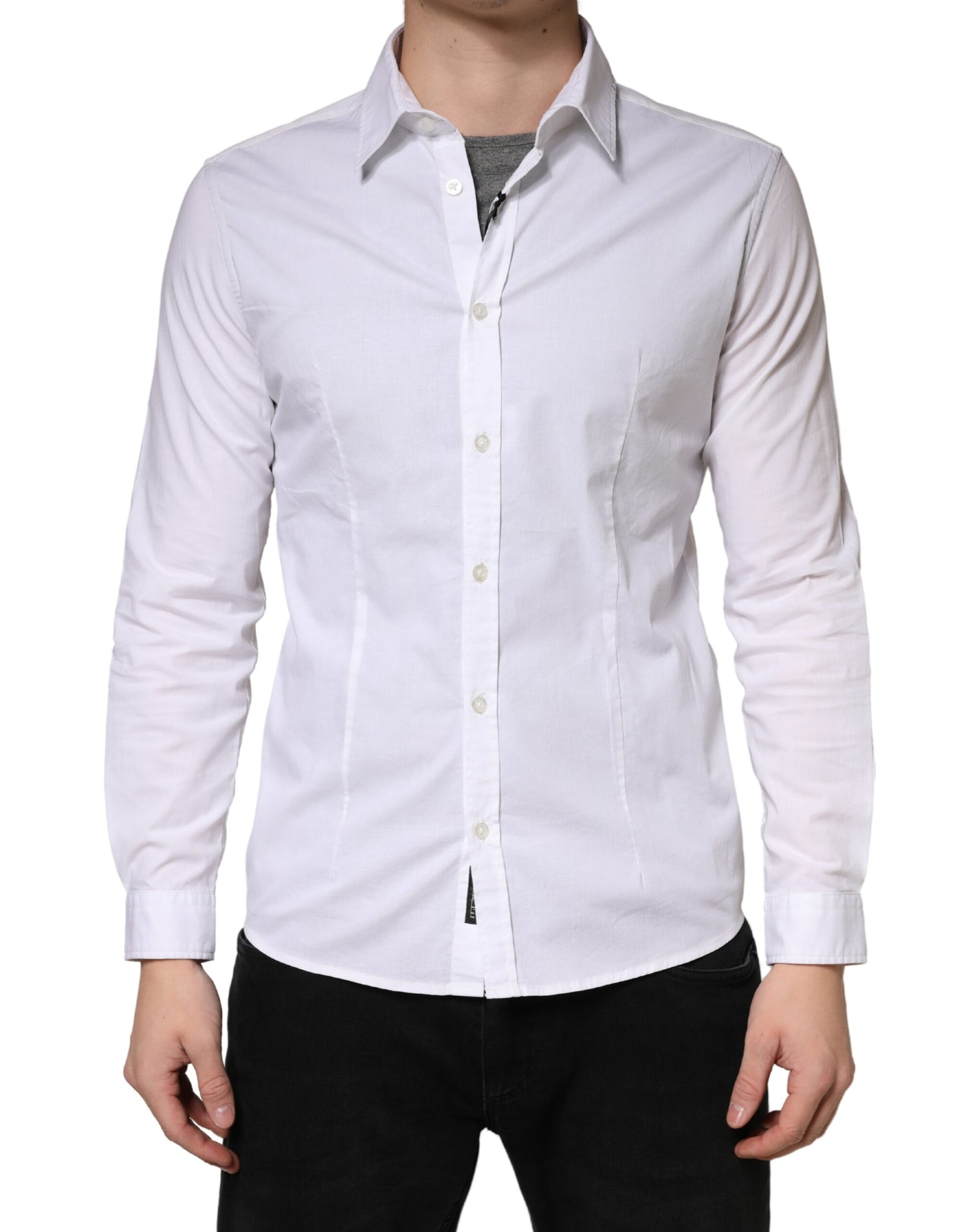 White Long Sleeves Dress Men Shirt
