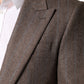 Brown Stripes Single Breasted Blazer