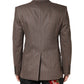 Brown Stripes Single Breasted Blazer