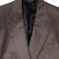 Brown Stripes Single Breasted Blazer