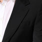 Black MARTINI Single Breasted Tuxedo Blazer