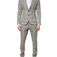 Gray Single Breasted Formal 2 Piece Suit