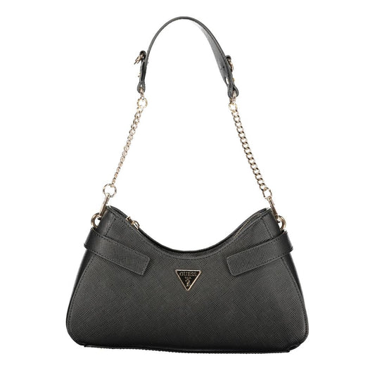 Black Polyurethane Women's Handbag