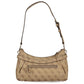 Beige Polyurethane Women Handbag