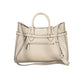 Beige Polyurethane Women's Handbag