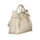 Beige Polyurethane Women's Handbag