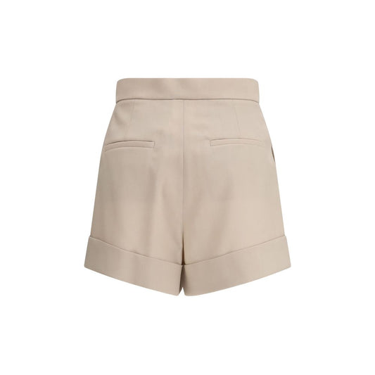 Bicolor Fleece Wool Bermuda Shorts