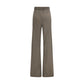 Brown Silk Flared Pants