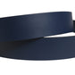 Blue Leather Logo Metal Buckle Men Belt